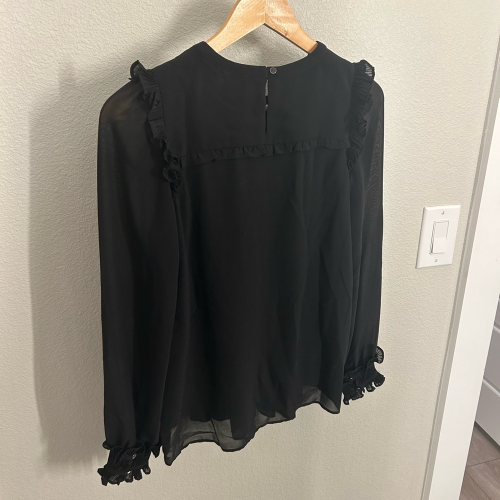Sezane crew neck silk top - Sz 34 - Picture 2 of 3